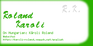 roland karoli business card